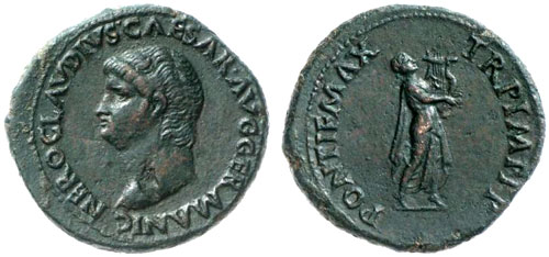 nero roman coin as